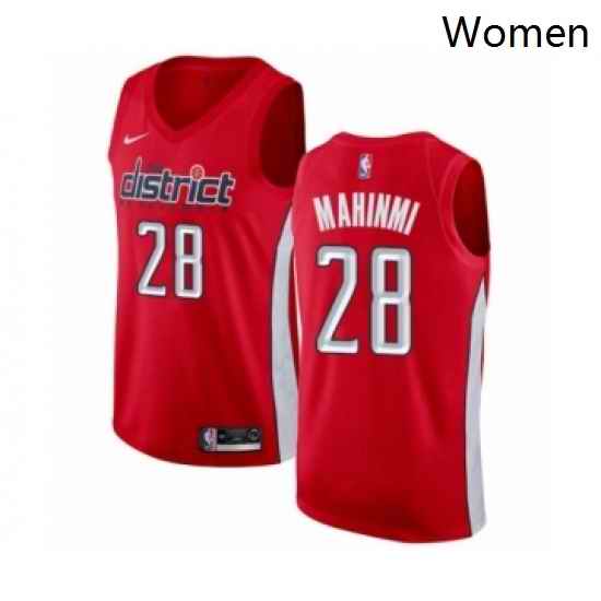 Womens Nike Washington Wizards 28 Ian Mahinmi Red Swingman Jersey Earned Edition